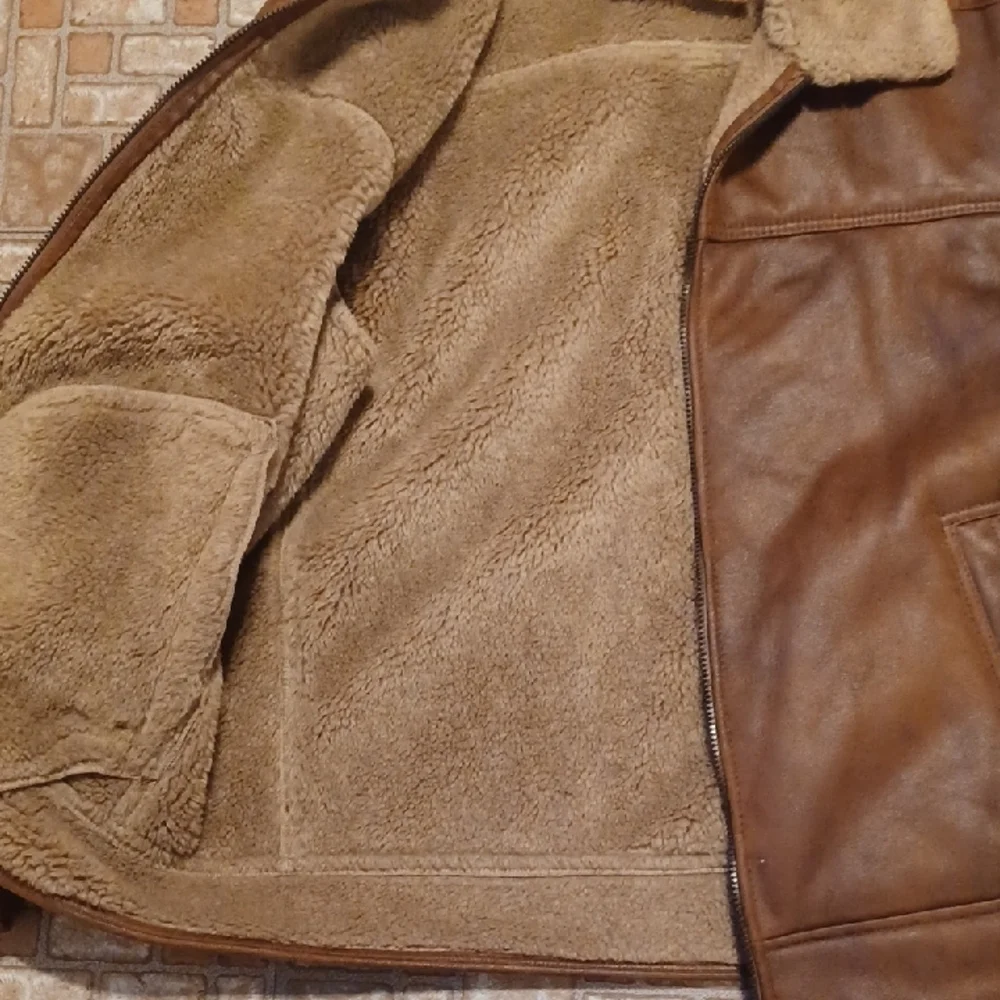 i jeans by Buffalo brown Faux Leather Jacket with Faux Fur Collar And Lining